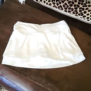 Athleta Run Skort White Sz M, Exc.Cond.